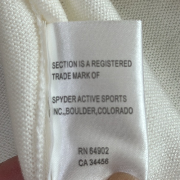 Spyder’s SECTION FINE GAUGE SWEATER - Cream/Grey/Gold - Picture 10 of 11